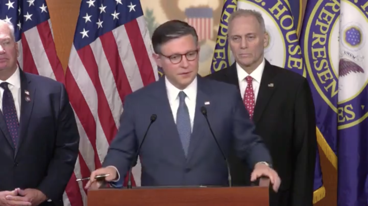 Speaker of the House Mike Johnson answers question about certifying results of 2024 election